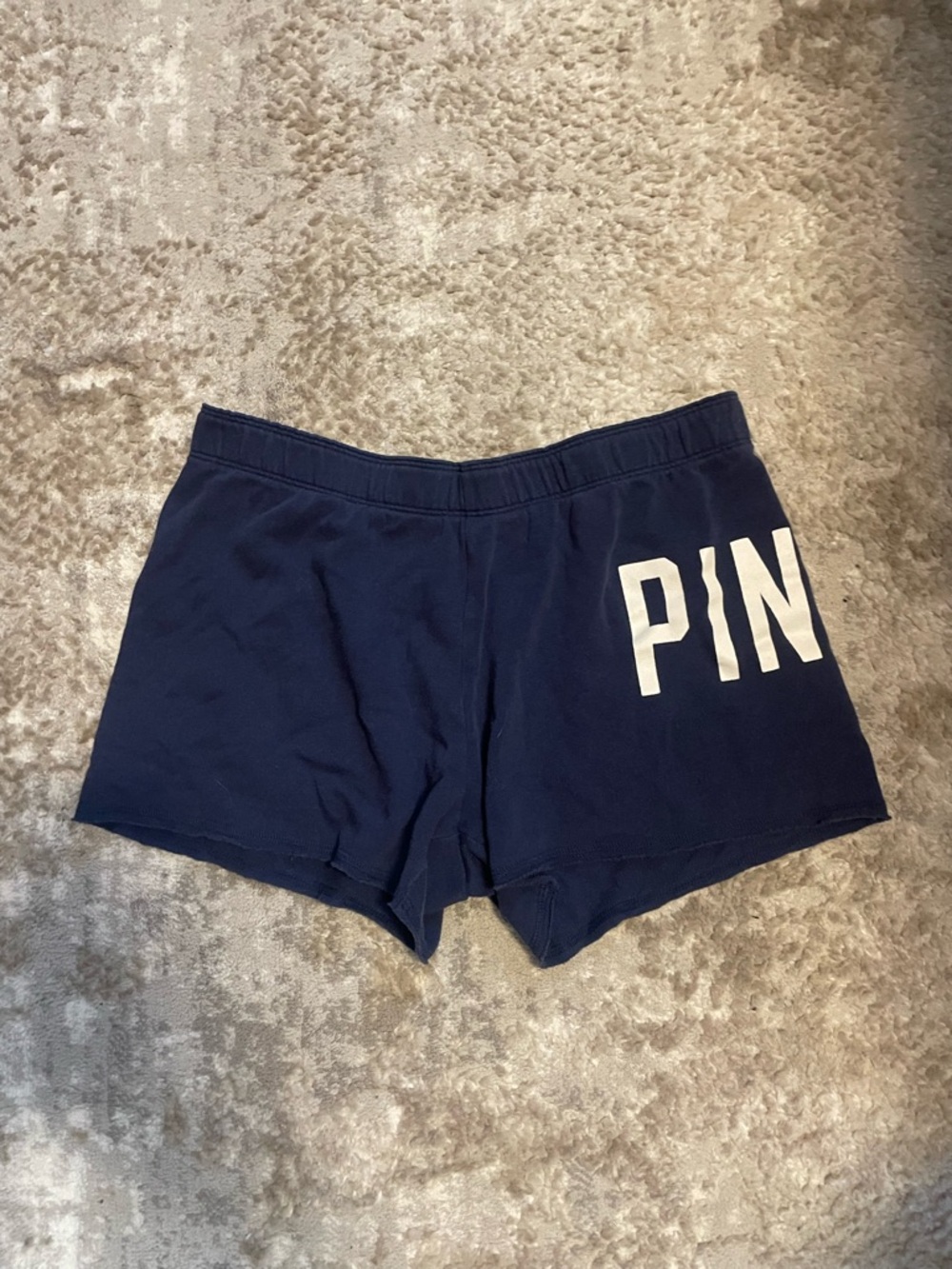 Victoria's Secret PINK Navy and White Athletic Shorts